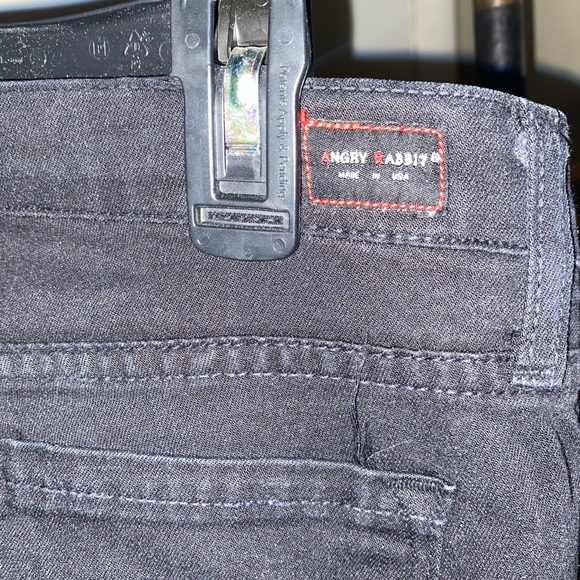 Angry Rabbit Black ripped skinny jeans size 28/7 - Picture 7 of 8